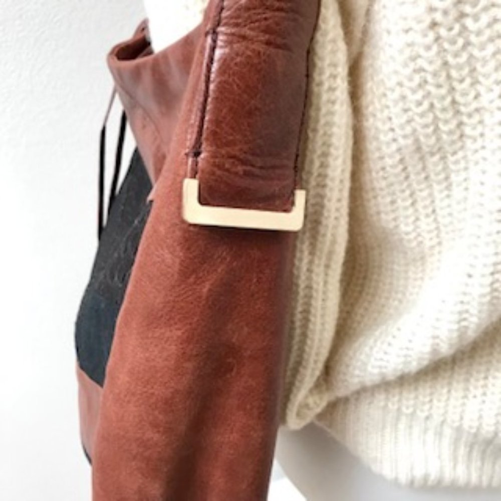 Elliott Lucca Leather Chevron Bag - Picture 3 of 12